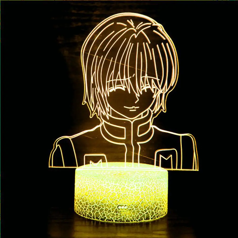 

Kurapika Character Acrylic 3D Night Light Anime Gift Hunter X Hunter Lamp Children's Bedroom Decoration Lighting Table Lamp HxH