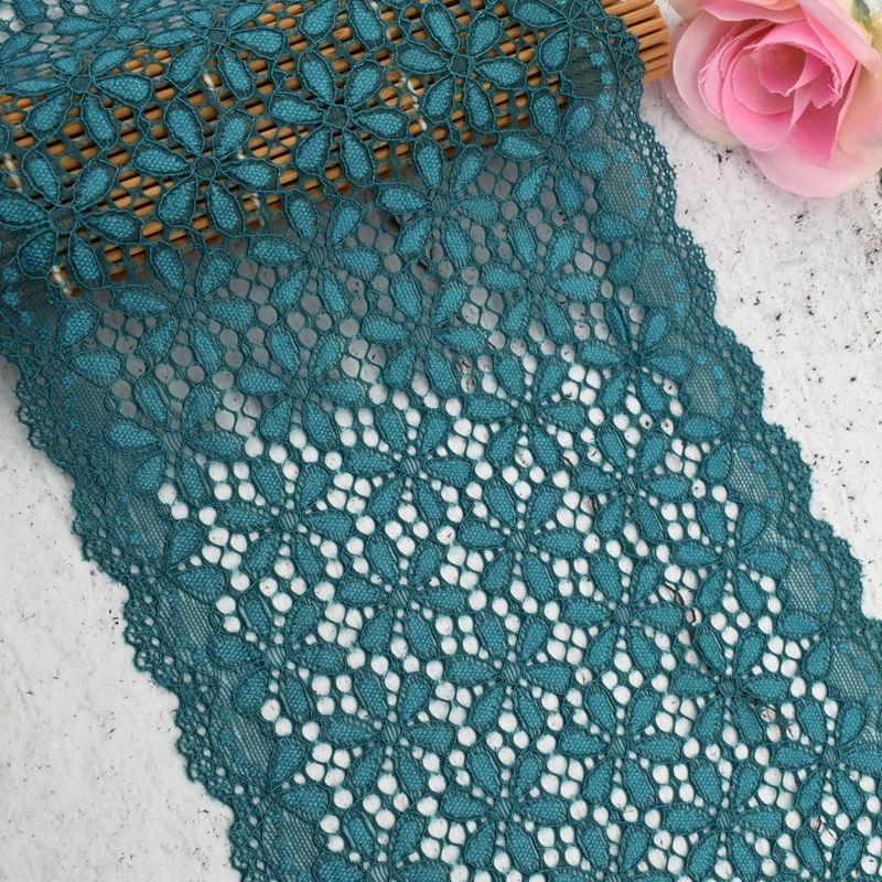 

#36 кружево 18,5 см широкая эластичная кружевная ажурная ткань отделка ленточная отделка дома декоративные украшения