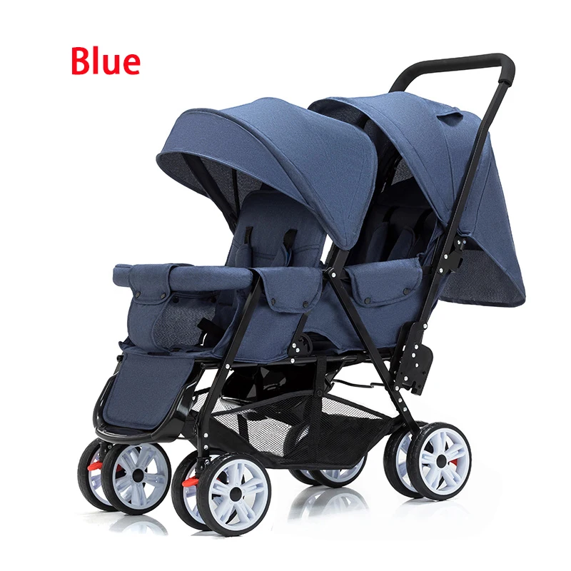 

Twin Stroller Double Stroller Lightweight Folding Front and Rear Seats Can Sit and Lie Baby Stroller Double Twin Stroller