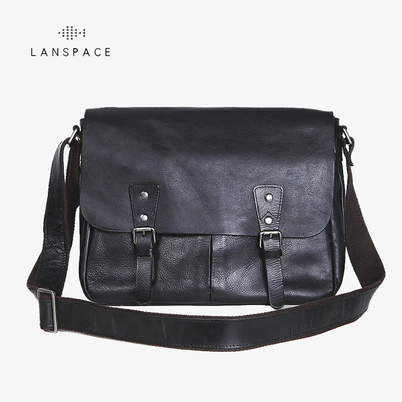 Сумка-мессенджер мужская кожаная с ремешком через плечо | Багаж и сумки