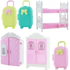 112 Кукольный диван, шкаф, чемодан, двойная кровать, мебель для 16 Blyth Barbie Pullip 30 см, мебель для кукольного дома, аксессуары