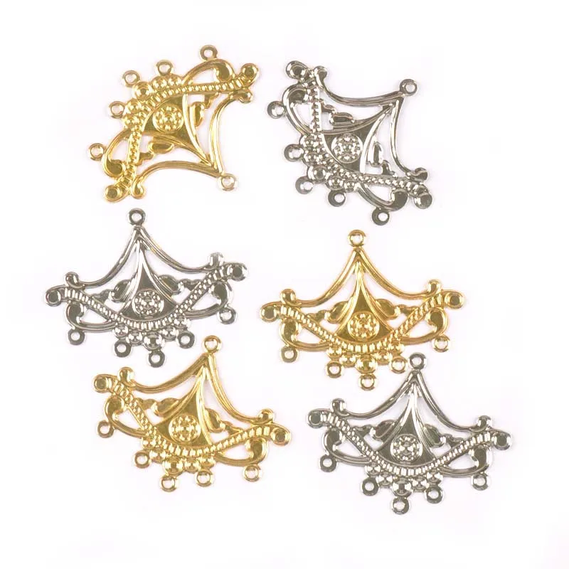 10 шт./компл. Золотой Серебряный цветок филигранные Обертывания Разъемы