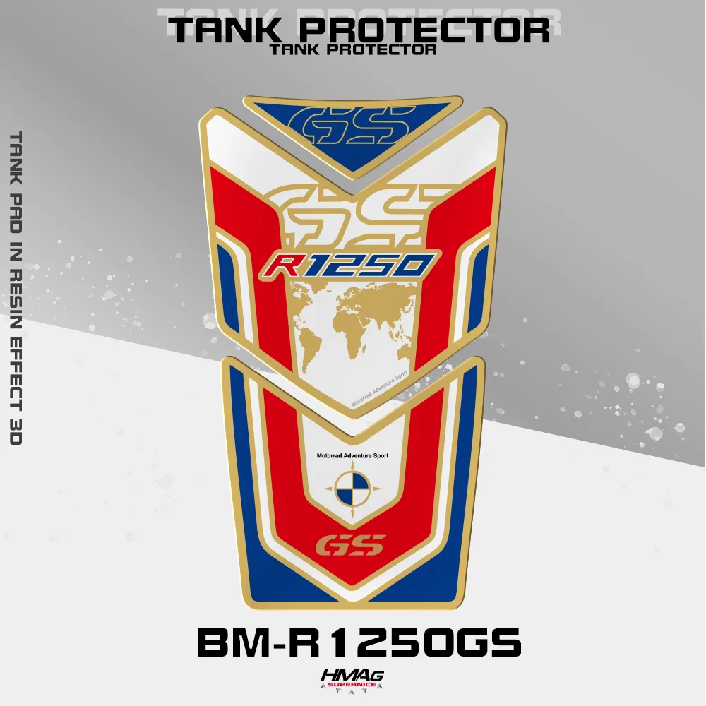 

3D Fuel Tank Sticker Protection Decal Motorcycle Fuel Tank Pad Cover Protector For For BMW R1250GS R1250 GS