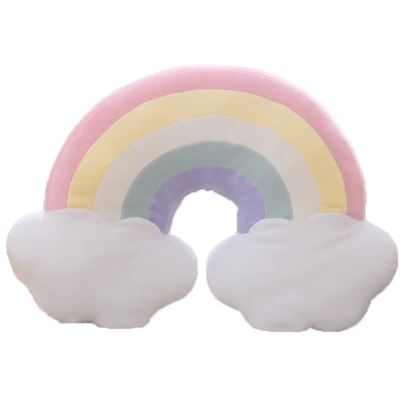 

candy color cloud star moon plush pillow colorful rainbow crown pillow cushion sofa home decoration throw pillow toy