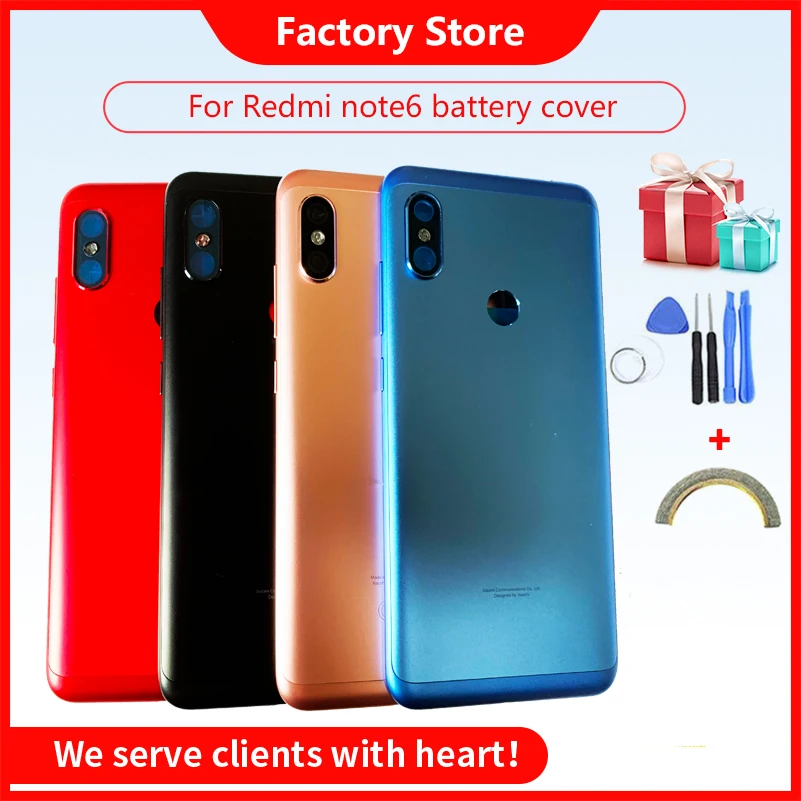 Задняя крышка батарейного отсека для Redmi Note 6 Крышка Pro корпус + кнопки регулировки