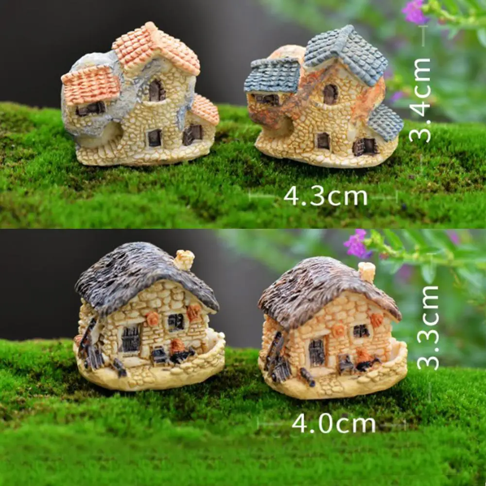 Маленький мини Домик из полимерной глины миниатюрная деревенская хижина коттедж