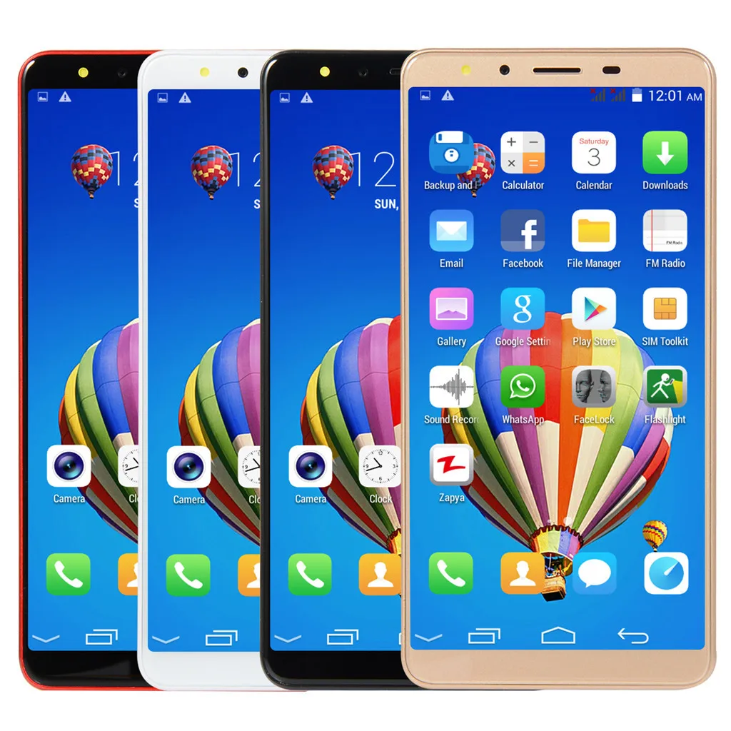 

2021 Smartphones 5.7" Hd Screen Cell Phone Android 6.0 Dualcore 512mb+4g Gsm Wifi Dual Smartphone 3800mah Mobile Phone Смартфоны