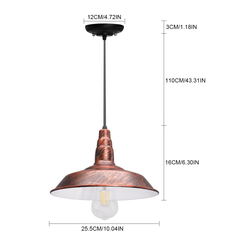Vintage Iron Pendant Lamps American Industrial Light Dining Room Kitchen Bar Hotel Study E27 LED Lighting Fixtures | Лампы и освещение
