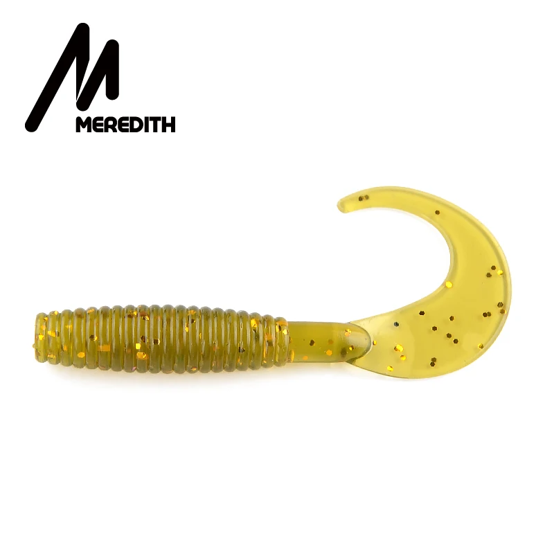 MEREDITH 20 шт./лот Мягкая приманка для рыбалки 50 мм 1,26 г Grub искусственные мягкие приманки Хищник снасти мягкие рыболовные черви воблеры - Цвет: S