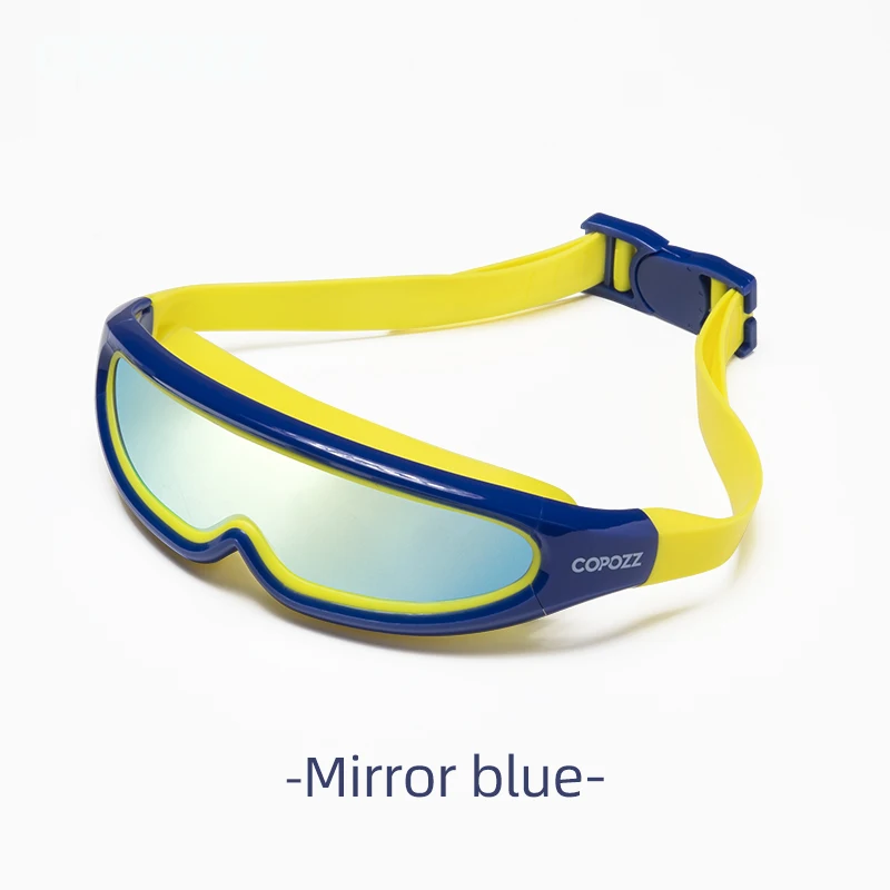 mirror blue COPOZZ профессиональные очки для плавания для детей, детские УФ-противотуманные водонепроницаемые Регулируемые очки для плавания в бассейне, очки для плавания - Цвет: mirror blue