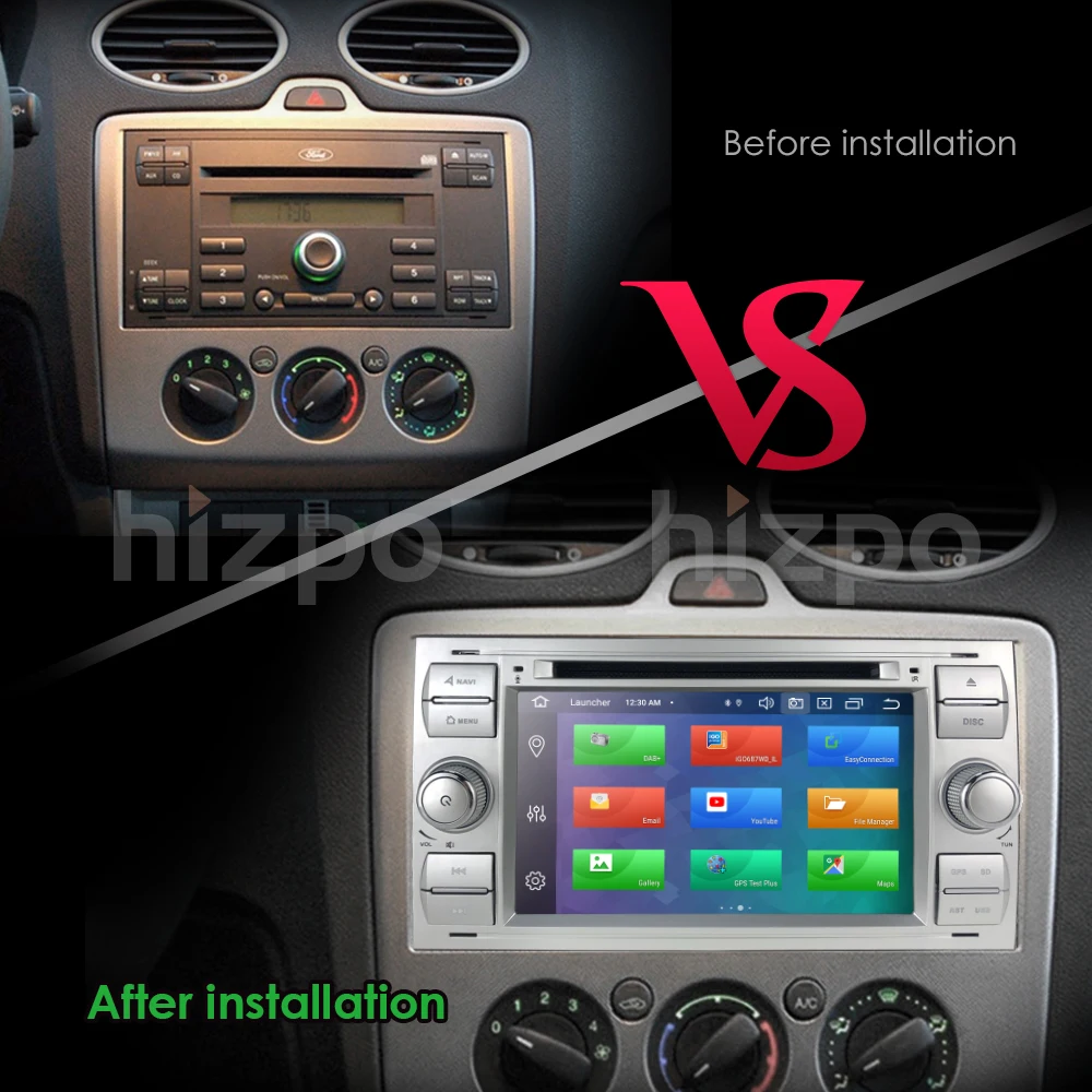 64G OctaCore Android9.0 автомобильный аудио gps для FORD FOCUS C-MAX dvd плеер Автомобильный