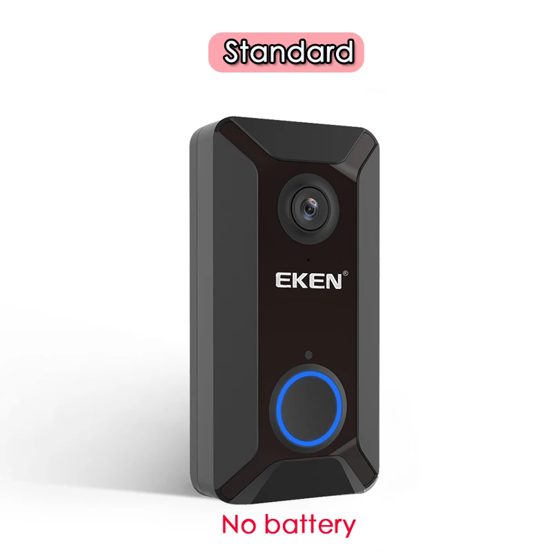 Eken V6 смарт WiFi видео дверной звонок камера визуальный домофон с колокольчиком ночного видения IP дверной звонок беспроводная домашняя камера безопасности - Цвет: Standard