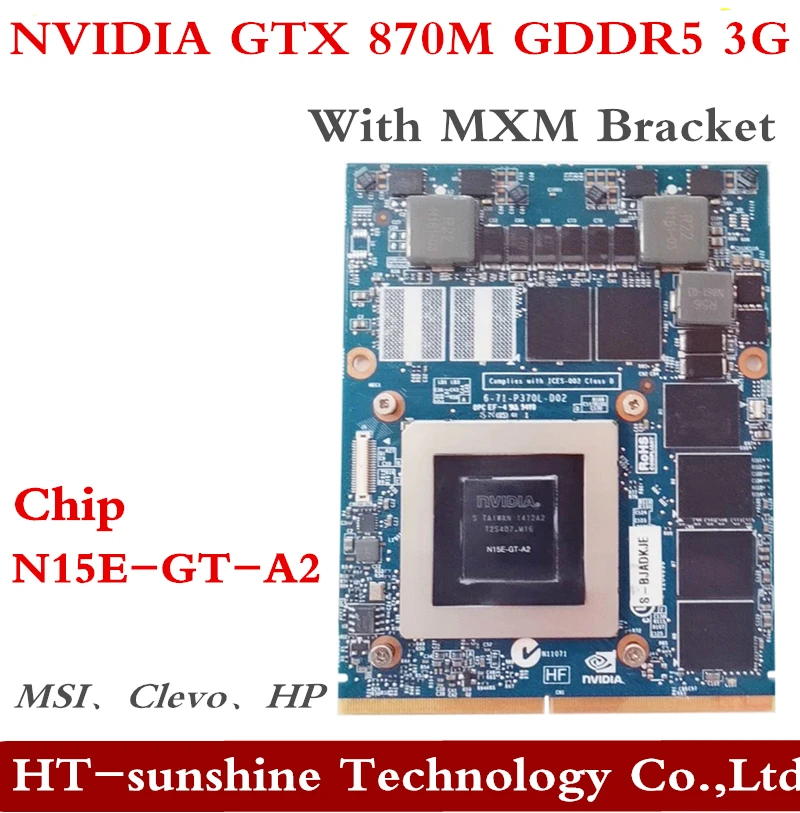 Оригинальная графическая карта GTX 870M 970M для ноутбука интерфейс MXM стандартная GDDR5