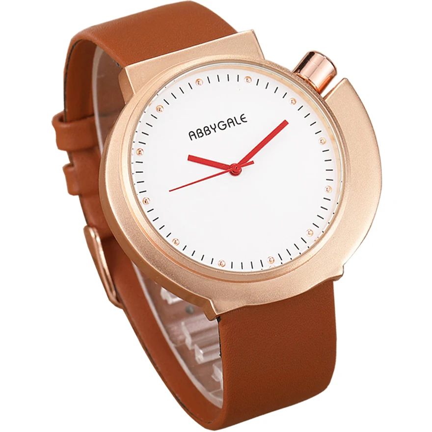 Часы женские кварцевые с кожаным ремешком уникальные креативные модные