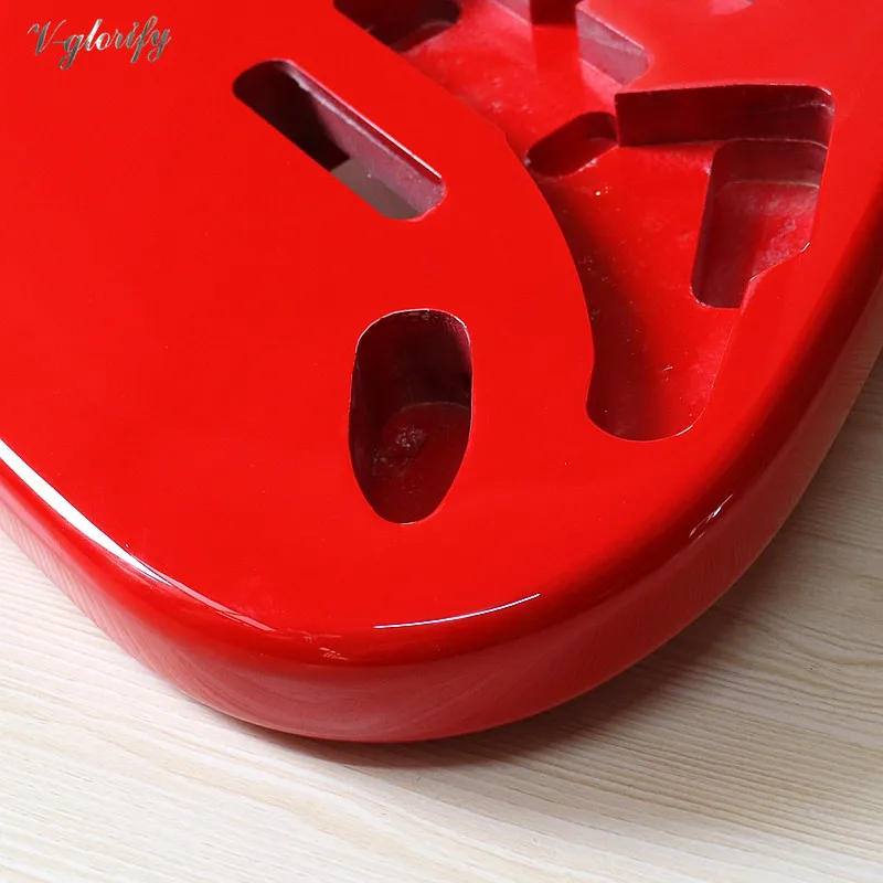 okoume holz rot farbe st gitarre körper hochglanz elektrische gitarre barrel körper gitarre barrel zubehör gitarre teile free global sh