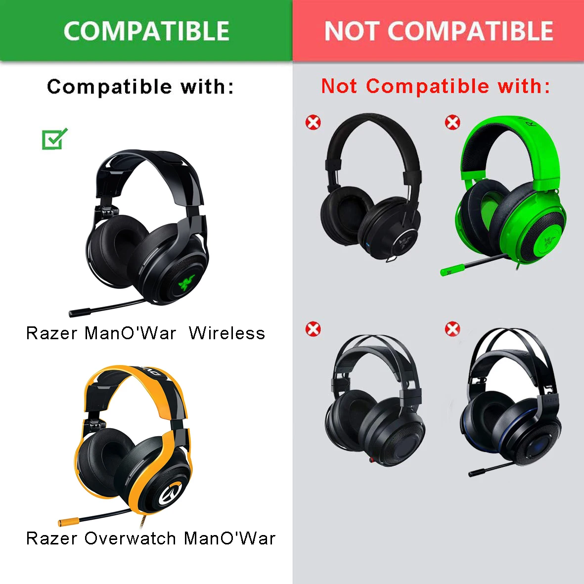 Сменные амбушюры Defean подушка из пеноматериала детали для подушки чехол Razer ManO'War