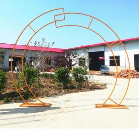 New wedding props: Crescent arch iron art baking paint golden round flower arranging door | Дом и сад