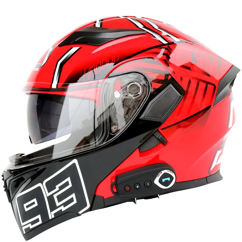 

Motorcycle helmet Motorcycle Bluetooth helmet Road racing helmet Open helmet Good sound quality Comes with radio Battery life