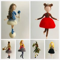 2020 christmas gift fashion custom little fairy wool felt craft diy non finished poked set handcraft kit for needle material