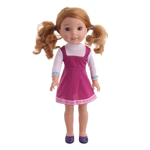 Платье для куклы, с длинным рукавом, 14,5 дюйма