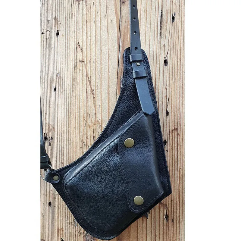 Кожаная сумка-жилет в средневековом стиле для мужчин и женщин винтажный бумажник