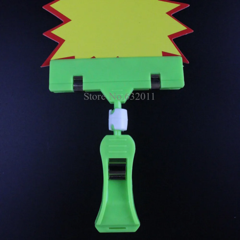 Зеленый поп-этикетки держатель ценник значок имя карта Зажимная этикетка