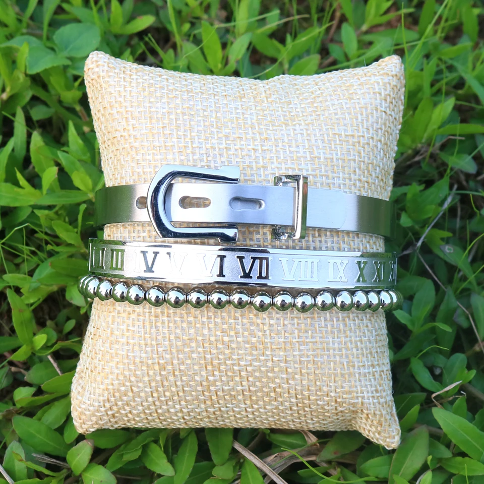 3 шт./компл. Одежда высшего качества браслет в виде ремня с пряжкой для мужчин