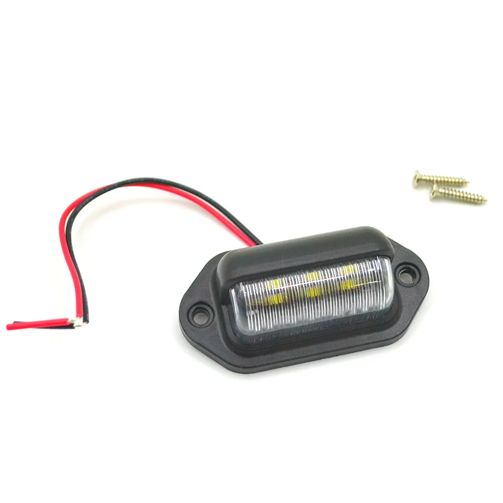 Комплект из 2 предметов 12-24V 6 светодиодный s номерной знак светильник номерного