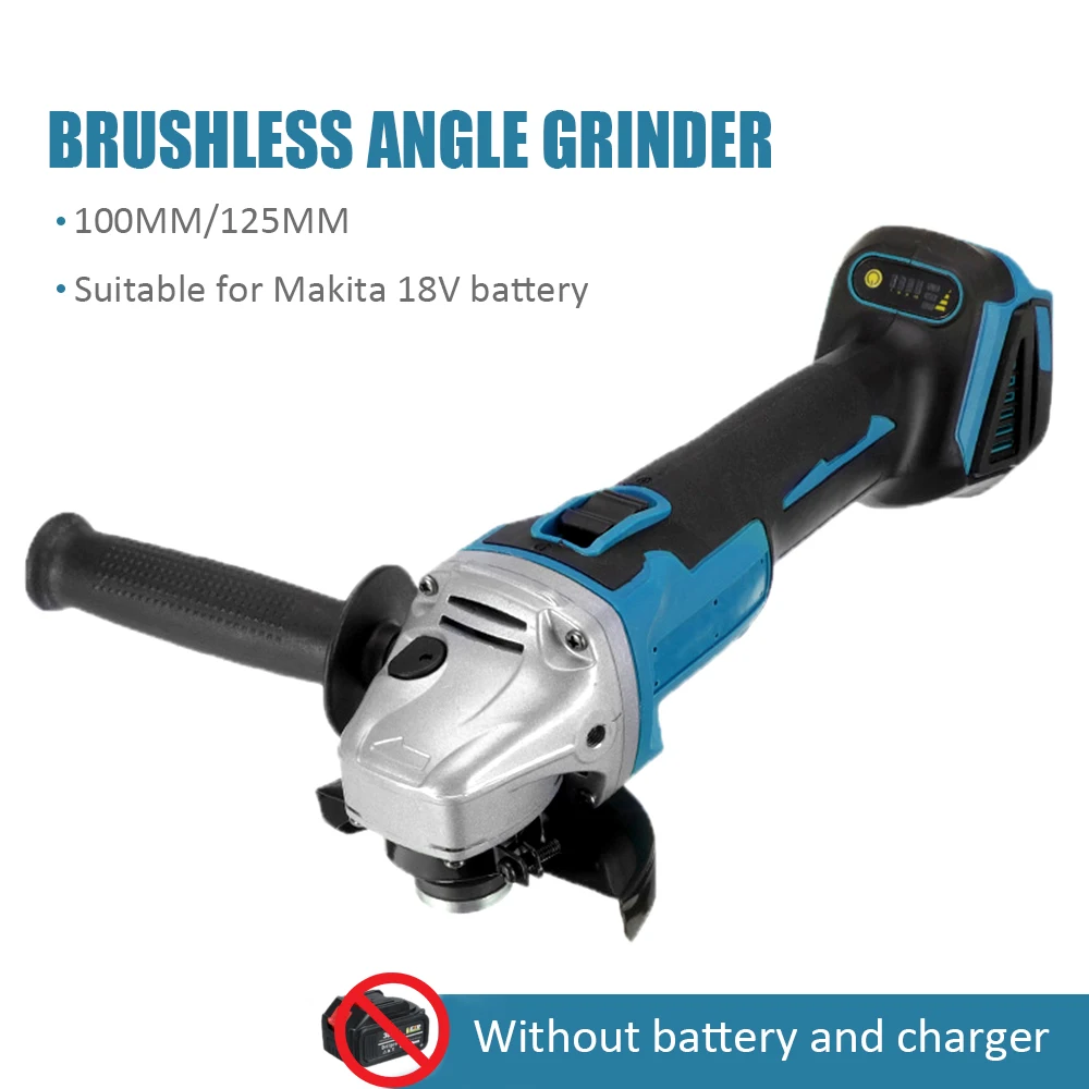 

Обновленная бесщеточная Беспроводная угловая шлифовальная машина для аккумулятора Makita 100 мм, 125 мм, 3 скорости, электроинструменты, режущая ...