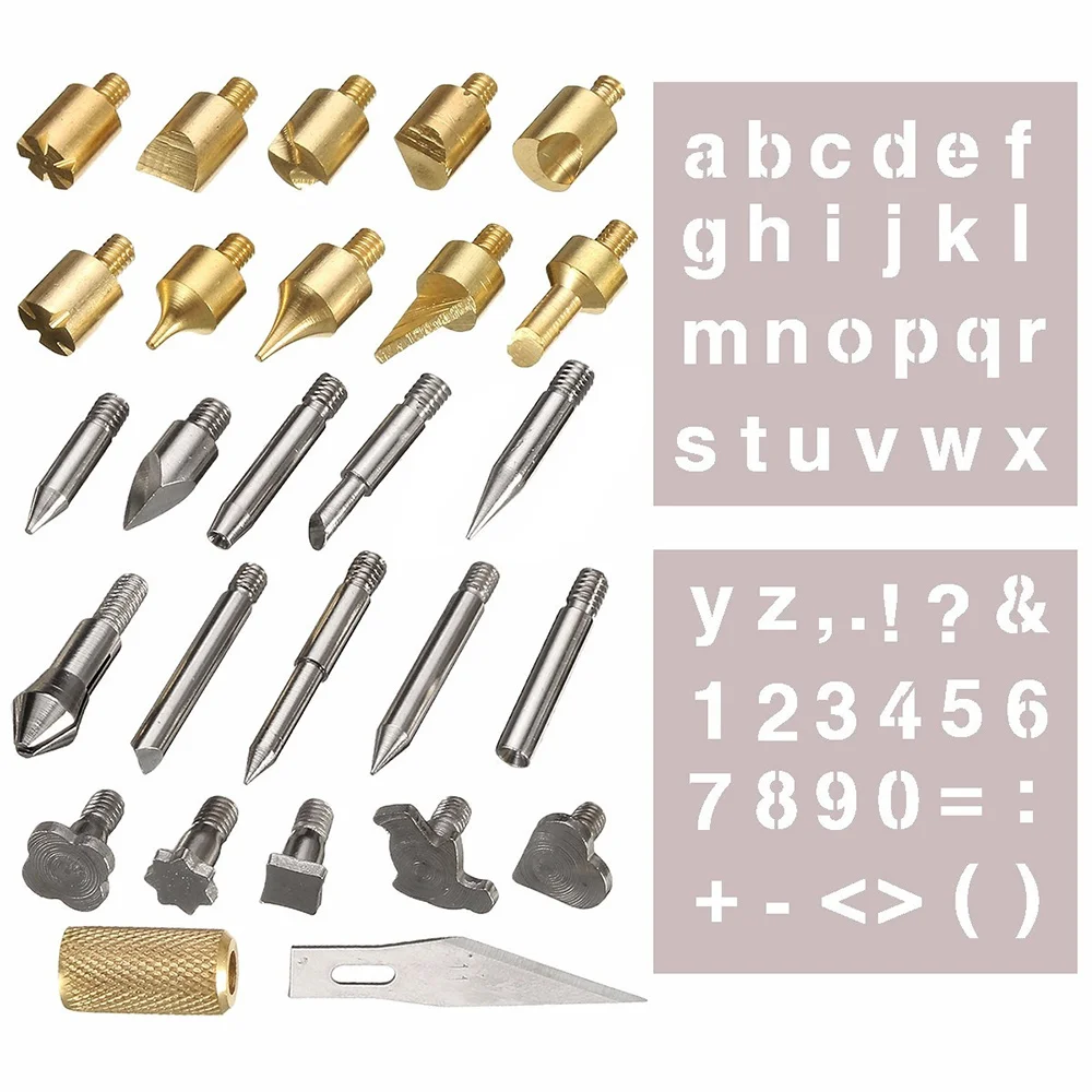 Нержавеющая сталь деревянный комплект для выжигания резьба ручка ЕС/США прочный