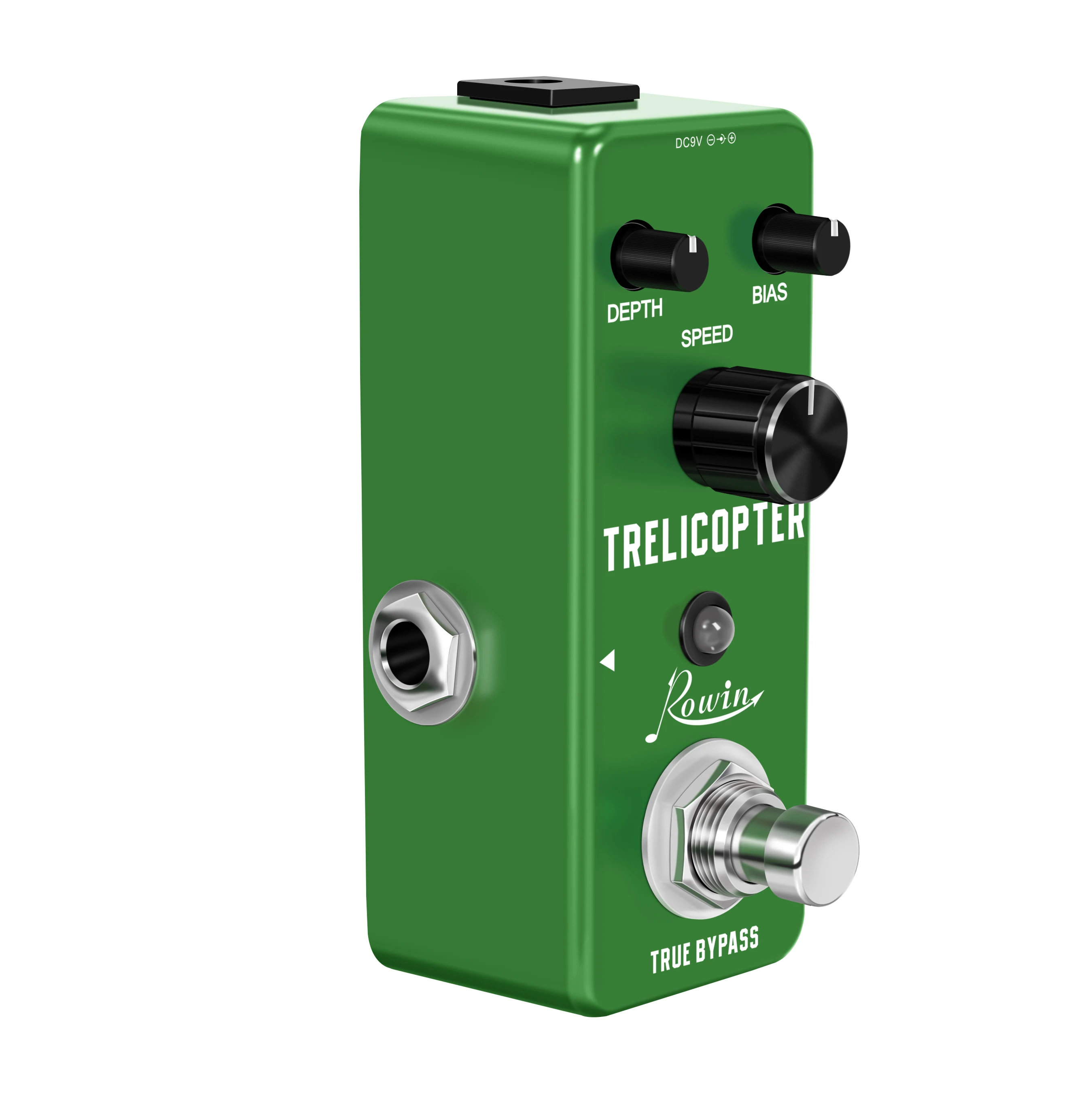 

Pedal Guitarra Analog Pedal Rowin Guitar Trelicopter Effect Classic optical tremolo BIAS knob pedaleira de guitarra