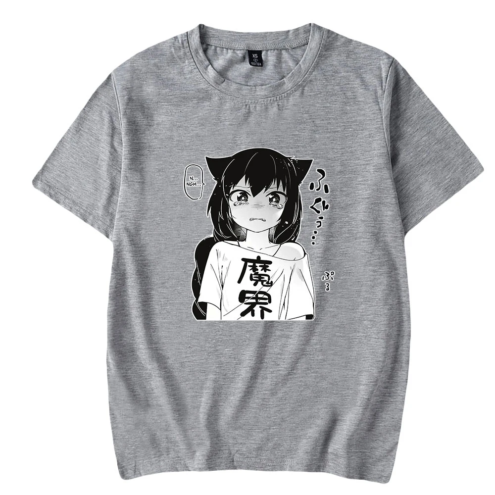 

Джами-сама ва куцзкенай! Повседневная Универсальная футболка с принтом в стиле Харадзюку из хлопка и полиэстера, свободная футболка с корот...