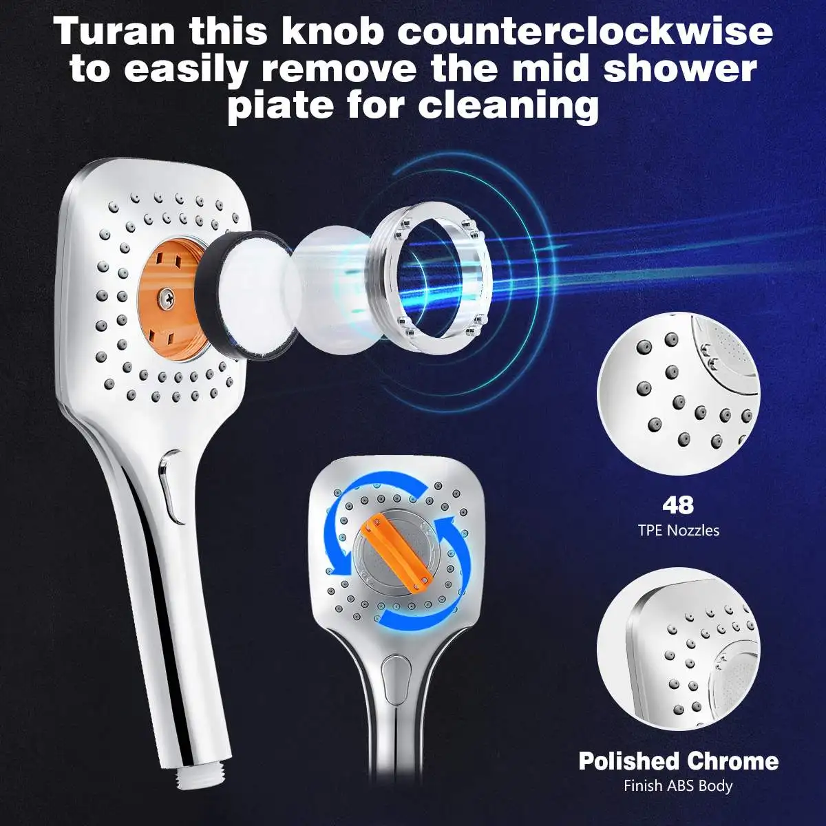 

5pcs/set Shower System Bathroom Rainfall Shower Faucet Bathtub Faucet Shaped Shower Head Water Saving Shower Mixer