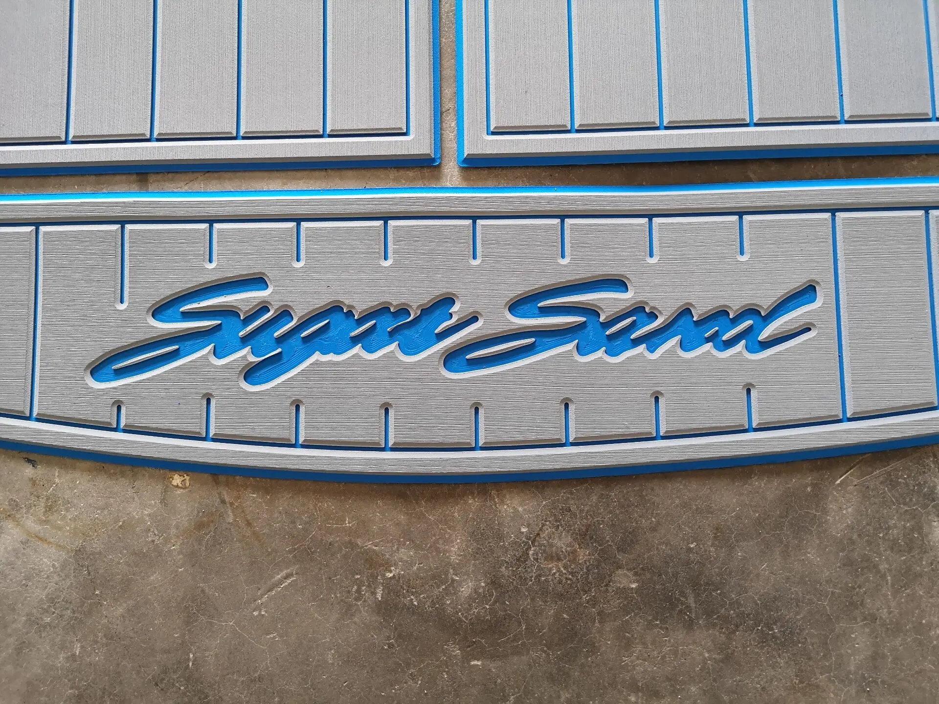 

2008 Sugar Sand Calais Swim Step & Cockpit Pad Boat EVA Teak Decking 1/4" 6mm