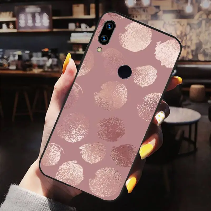 

Gold Rose Love heart Phone Case For Xiaomi Redmi note 4 4X 8T 9 9s 10 K20 K30 cc9 9t pro lite max