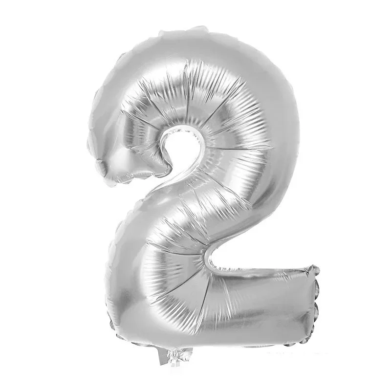 16-дюймовый цифровой алюминиевый воздушный шар золотой серебряный