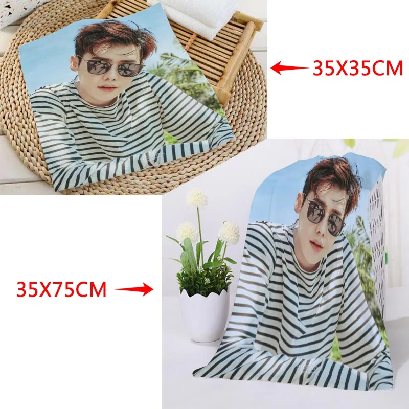 Пользовательские KPOP ли Чон сок напечатано квадратное полотенце s микрофибра