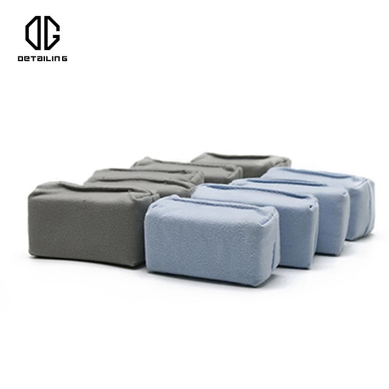 DETAILING 5pcs/pack Car Liquid Coat Tool Ceramic Coating Sponges Applicator Pads with Microfiber Suede Cloth