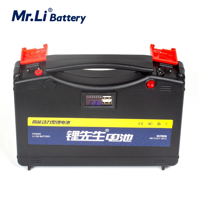 Литиевый ПЕРЕЗАРЯЖАЕМЫЙ аккумулятор 18650 Mr. Li 12 в 32 Ач для внешнего аварийного