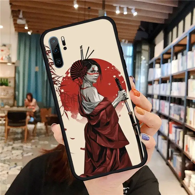 

Handsome samurai Phone Case For Huawei honor Mate P 9 10 20 30 40 Pro 10i 7 8 a x Lite nova 5t Soft silicone funda