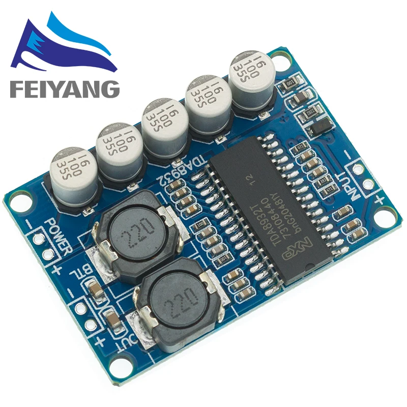 10pcs Digital power amplifier board module 35w mono High-power TDA8932 low consumption | Электронные компоненты и
