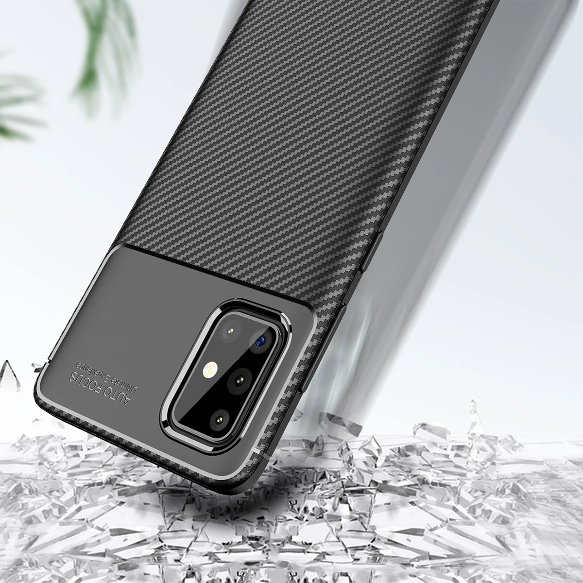 Carbon Fiber Texture Brushed Case for Samsung Galaxy A51 A71 S11 Plus S11e Silicone Shockproof Phone Cover | Мобильные телефоны и
