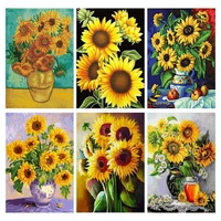 ruopoty crystal diamond embroidery adults crafts 5d diy diamond painting sunflowers diamond mosaic gift home decoration
