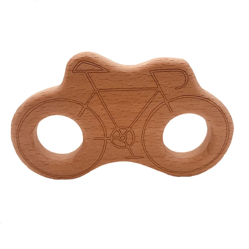 1pcs Infant Baby Teether Beech Wood Teethers Animal Shape Wood Baby Toy Teething Accessories Kid Teething Pendant Nursing Holder - Цвет: C836