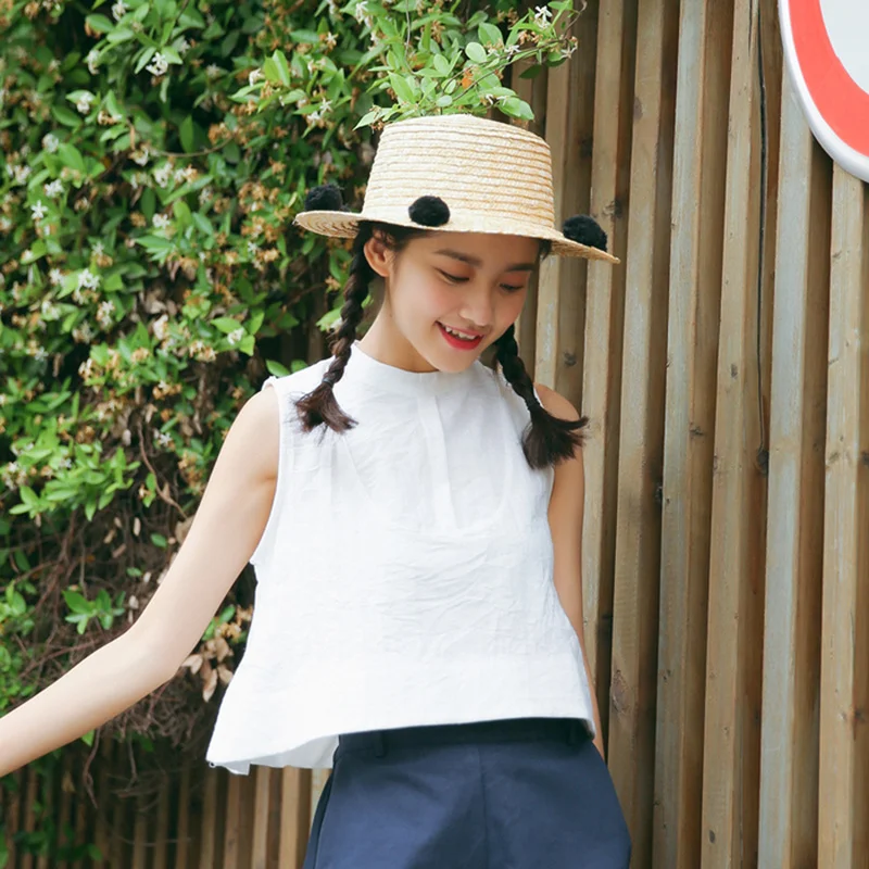 

2021 Women's TShirt Women Sleeveless Loose Solid Color Simple Pure Tee Womens T-Shirt for Female T Shirts Women Crop Top