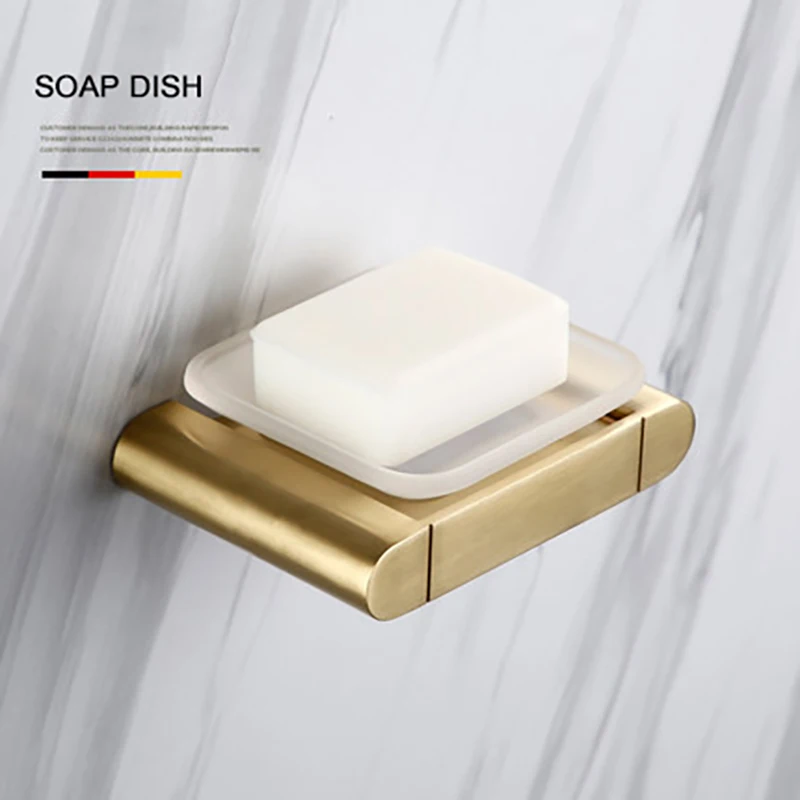 Soap dish Smesiteli роскошный золотой набор оборудования для ванны 304 нержавеющая сталь матовый бумажный держатель полотенец мыльница, ванная продукт - Цвет: Soap dish