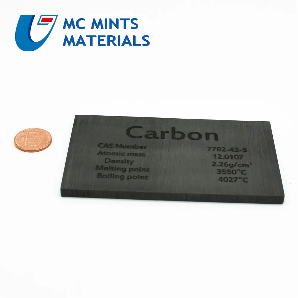 

Carbon Plate C Periodic Table Laser Marked C Element Collection Hobbies Science Experiment Development Business Gift 100x60x5mm