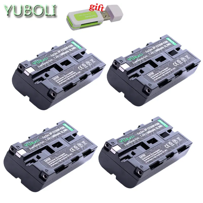 4battery USB зарядное устройство 4x bateria NP-F570 NP-F550 NP-F330 NP F550 NP F330 F750 Батарея для sony CCD-SC55 CCD-TRV81 DCR-TRV210 MVC-FD81 Hi-8 - Цвет: 4battery