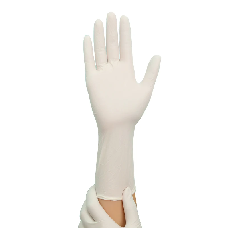 

100pcs Disposable Gloves White Nitrile Rubber Latex Gloves Food Laboratory Cleaning Plastic 12 Inch Long Thick Durable Gloves