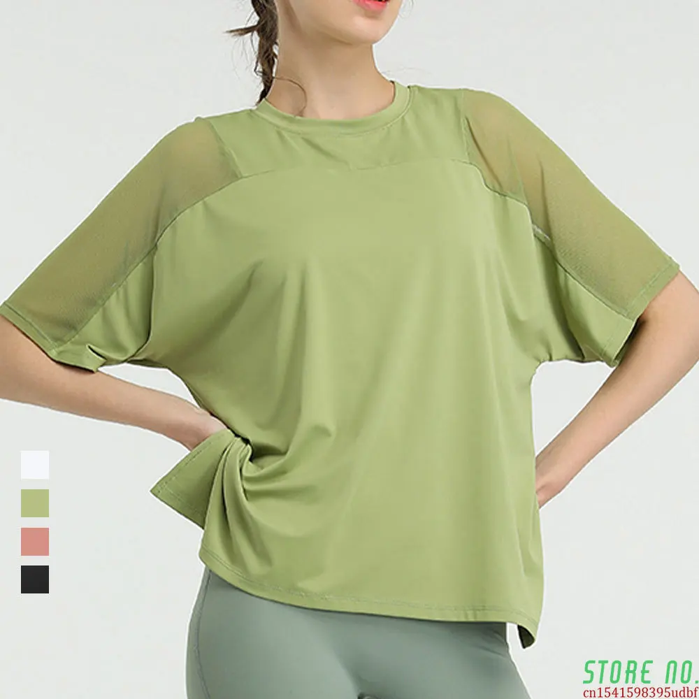 

Woman Sport T-Shirt Running Blouse Tee Mesh Sports Short Sleeved Fitness Yoga Clothes Women Gym Fitness Basketball Jerseys